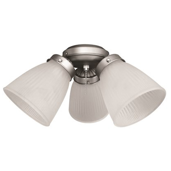 3 Light Brushed Nickel Cer Ceiling, Polished Nickel Ceiling Fan With Light