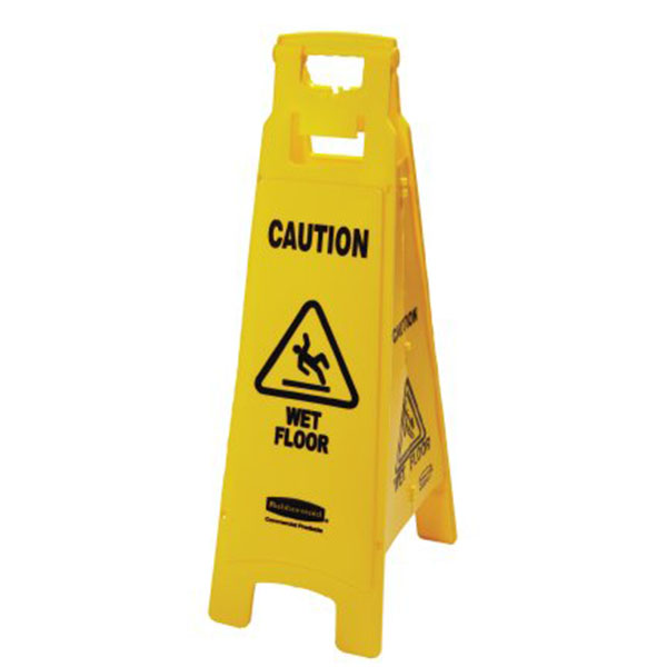 Rubbermaid Multi-lingual 4-Side Caution Wet Floor Sign